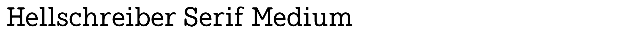 Hellschreiber Serif Medium image